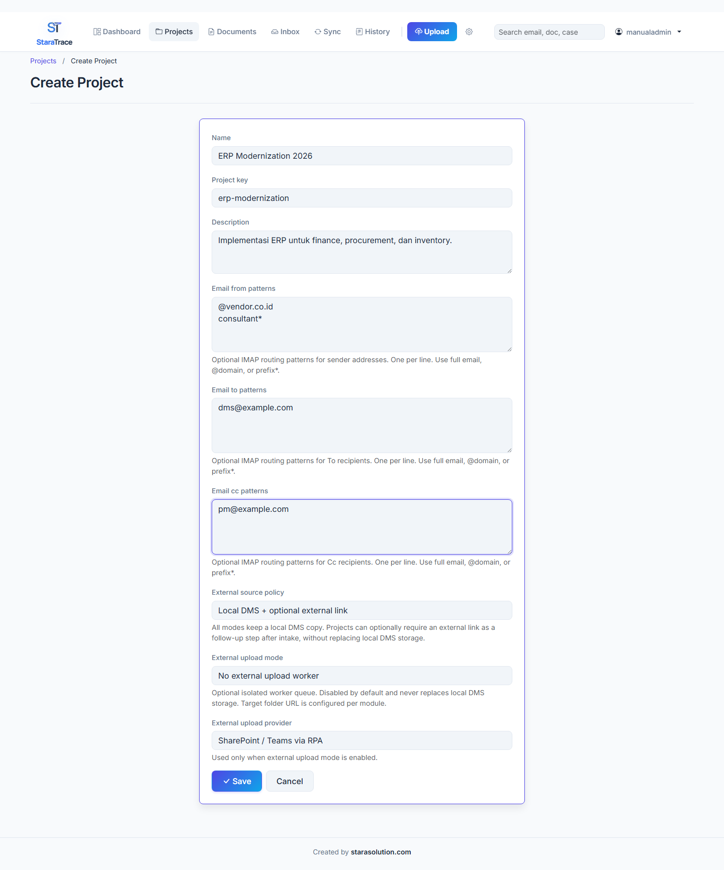 Form project dengan contoh