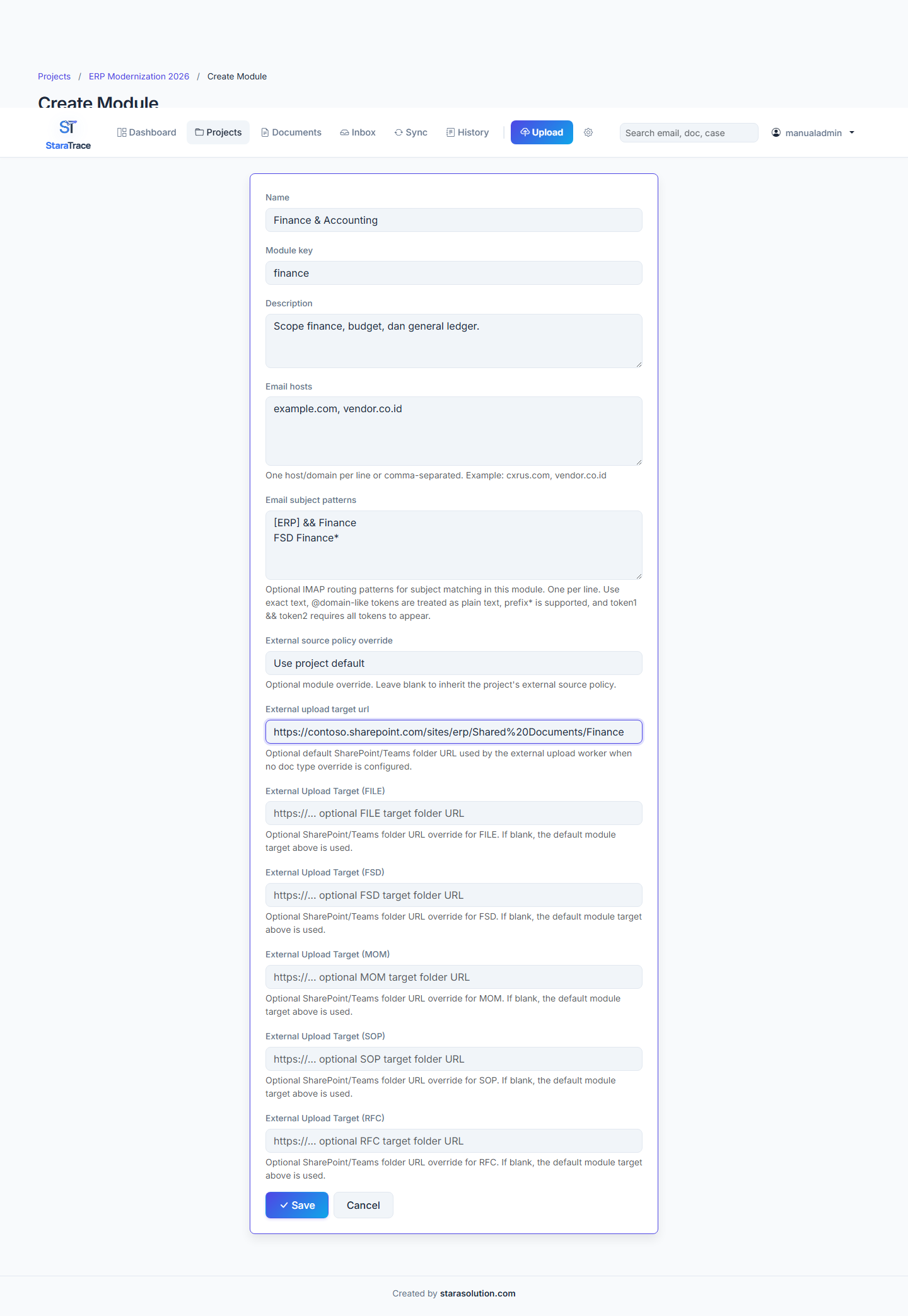 Form module dengan contoh